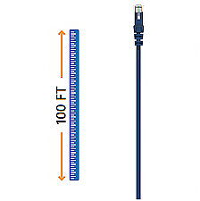 WICD09100BL, CABLE, CONCEPTS, 100FT, CAT, 6, PATCH, CABLE, BLUE