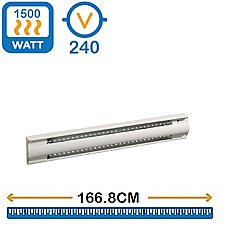 OFM1500BL, OUELLET, CANADA, BASEBOARD, HEATER, 1500W, 240V, WHITE, 1668MM