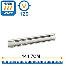 OFM1252BL, OUELLET, CANADA, BASEBOARD, HEATER, 1250W, 120V, WHITE, 1447MM