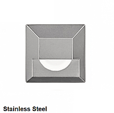 2061-27SS, WAC, LIGHTING, LED, 2", INGROUND, HOODED, SQUARE, STEP, LIGHT, 27K, SS