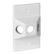 WPCT350WH, GLOBAL, 1/2", 3, HOLE, LAMPHOLDER, COVER, WHITE