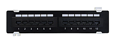FHCD0321, 12-PORT, CAT, 6, PATCH, PANEL, WITH, MOUNTING, BRACKET
