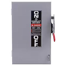 2 POLE 100 AMP 240V NEMA 1 GENERAL DUTY FUSED DISCONNECT 1PH