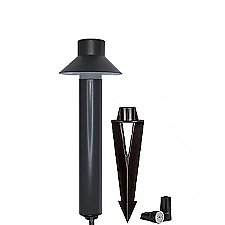 KL-0-BLK, AXITE, LIGHTING, KLEE, SMALL, TOP, PATH, LIGHT, 12V, BI-PIN, G4, BLACK