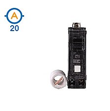 1 POLE 20 AMP COMBINATION ARC FAULT BOLT ON CIRCUIT BREAKER