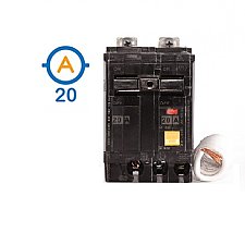 2 POLE 20 AMP BOLT ON EQUIPMENT PROTECTING GFI CIRCUIT BREAKER