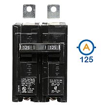 2 POLE 125 AMP BOLT ON CIRCUIT BREAKER