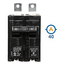 2 POLE 40 AMP BOLT ON CIRCUIT BREAKER