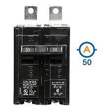 2 POLE 50 AMP BOLT ON CIRCUIT BREAKER