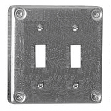 8367, VISTA, GALVANIZED, DOUBLE, TOGGLE, SWITCH, COVER, PLATE