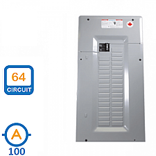 SEQ32100SM, SIEMENS, CANADA, 100A, MAIN, BREAKER, 32/64CCT, PANEL,, GREY