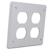 RDRC20-2, ROYAL, PIPE, 2 GANG, PVC, FLAT, COVER, DUPLEX, RECEPTACLE