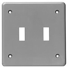 RTSC20-2, ROYAL, PIPE, 2 GANG, FLAT, PVC, COVER, 2, TOGGLE, OPENINGS