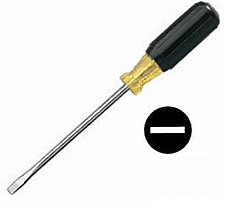 35-183, IDEAL, , SCREWDRIVER, CABINET, TIP, AKA, SLOTTED, FLAT, TIP, 7IN
