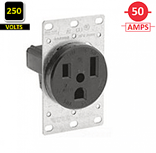 5374, VISTA, STRAIGHT-BLADE, 50A, 250V, FLUSH-MOUNT, RECEPT