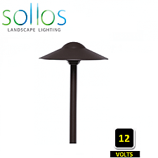 PDO083-TB-18, SOLLOS, BLACK, DOME, HAT, PATH, LIGHT, 18, INCH