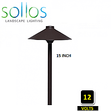 PSH090-TZ-15, SOLLOS, BRONZE, STRAIGHT, HAT, PATH, LIGHT, 15, INCH