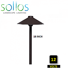 PSH090-TZ-18, SOLLOS, BRONZE, STRAIGHT, HAT, PATH, LIGHT, 18, INCH
