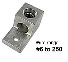 LA250, TECHSPAN, LA250, ALUM, MECH, LUG, 6-250, 1CON, 1HOLE