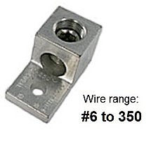 LA350, TECHSPAN, LA350, ALUM, MECH, LUG, 6-350, 1CON, 1HOLE