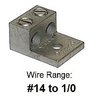L2A0, TECHSPAN, L2A0, ALUM, MECH, LUG, 14-1/0, 2CON, 1HOLE