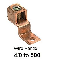 SLU400, TECHSPAN, SLU400, COPP, MECH, LUG, 4/0-500MCM, 1COLL, 1H
