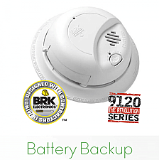 9120BA, BRK, 120V, IONIZATION, SMOKE, DETECTOR,, 9V, BATTERY, BACKUP