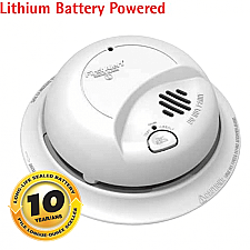 9120LBLA, BRK, 120V, SMOKE, DETECTOR, 10-YEAR, SEALED, LITHIUM, BATTERY, BACKUP