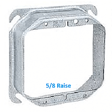 52C1858, VISTA, 4, X, 4, SQUARE, 5/8, RAISED, MUD, ELECTRICAL, RING
