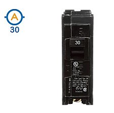 1 POLE 30 AMP PUSH ON CIRCUIT BREAKER