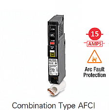 QO115CAFI, SQUARE, D, 1, POLE, 15, AMP, COMBO, ARC, FAULT, BREAKER