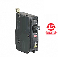 QOB115, SQUARE, D, 1, POLE, 15, AMP, BOLT, ON, BREAKER