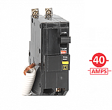 QOB240GFI, SQUARE, D, 2, POLE, 40, AMP, BOLT, ON, GROUND, FAULT, BREAKER