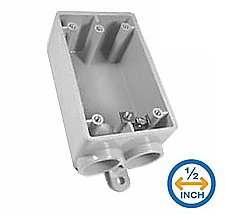 RFSS10, ROYAL, PVC, 1 GANG, 2, HOLE, 1/2, ELECTRICAL, BOX