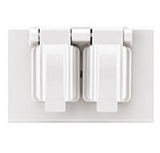 23711, VISTA, 1 GANG, HORIZONTAL, DUPLEX, COVER, WHITE