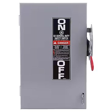 TG3221, GE/ABB, 2, POLE, 30A, 240V, NEMA, 1, FUSIBLE, DISCONNECT