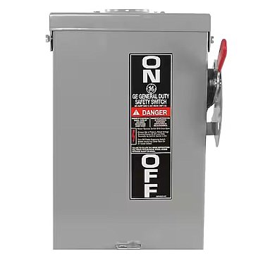 3 POLE 200 AMP 240V NEMA 3R GENERAL DUTY FUSED DISCONNECT 3PH