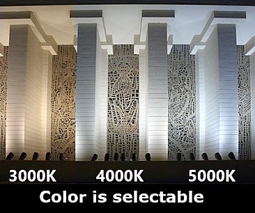 60/80/100W POST TOP SELECTABLE 3/4/5K BLACK (9572)