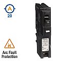 1 POLE 20 AMP COMBINATION ARC FAULT CIRCUIT BREAKER