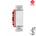 RSD415W, HUBBEL, DECORA, SWITCH, 4, WAY, 15, AMP, 120-277V, WHITE