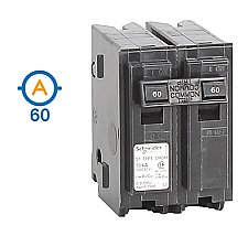 2 POLE 60 AMP PUSH ON CIRCUIT BREAKER