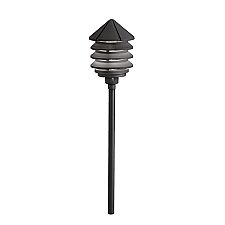 15005BKT, KICHLER, THREE, TIER, 12V, PATH, LIGHT, TEXTURED, BLACK