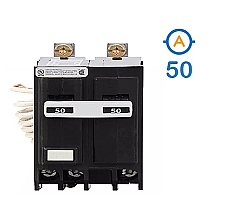2 POLE 50 AMP BOLT ON GROUND FAULT CIRCUIT BREAKER