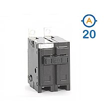 2 POLE 20 AMP BOLT ON CIRCUIT BREAKER