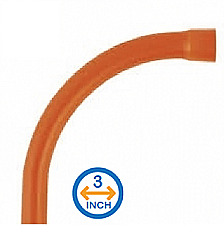 93103, ROYAL, 3", X, 90, X, 36", RADIUS, ORANGE, TELEDUCT, BEND, 93103
