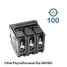 2 POLE 100 AMP PUSH ON CIRCUIT BREAKER