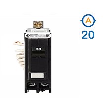 1 POLE 20 AMP BOLT ON GROUND FAULT CIRCUIT BREAKER