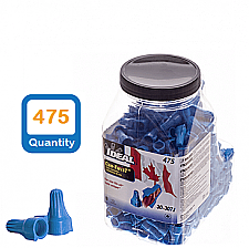 30-307J, IDEAL, INDUSTRIES, BLUE, CAN-TWIST, WIRE, NUTS, JAR, 475