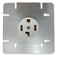 R3864W, PASS, AND, SEYMOUR, DRYER, OUTLET, 30AMP, 125/250V, 3-POLE/4-WIRE