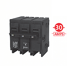 Q330, SIEMENS, 3, POLE, 30, AMP, PUSH, ON, BREAKER